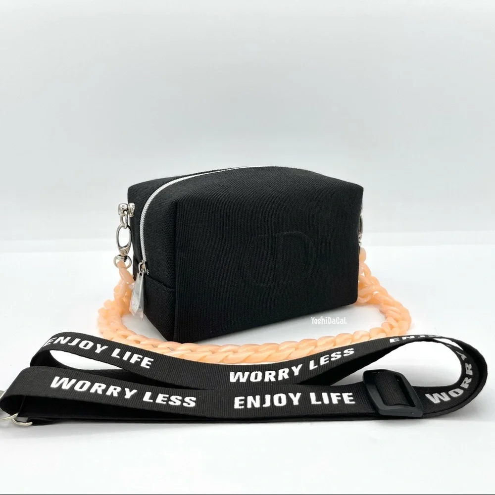 🆕 Dior Cosmetic Case to Crossbody Bag Purse, Black w/CD Logo, Beauty Line, New - Picture 6 of 13